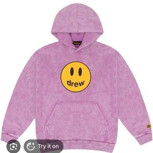 Authentic Drew House washed grape hoodie